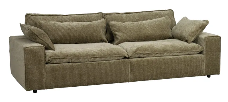 Lounge Sofa Cord 3-Sitzer, grün