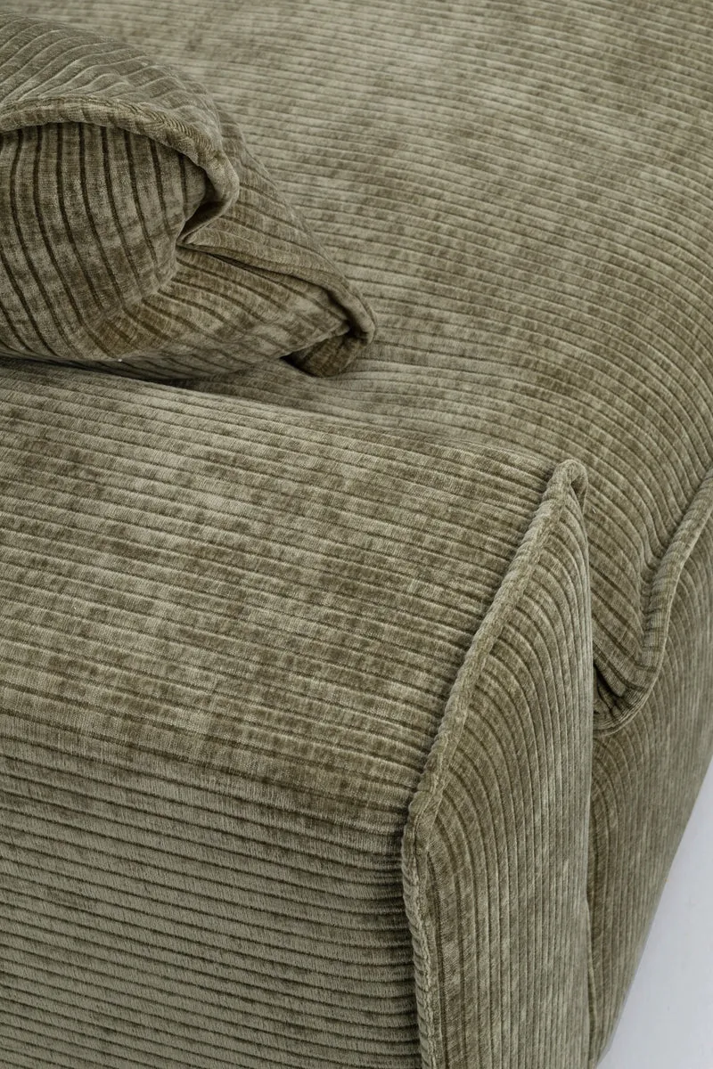 Lounge Sofa Cord 3-Sitzer, grün