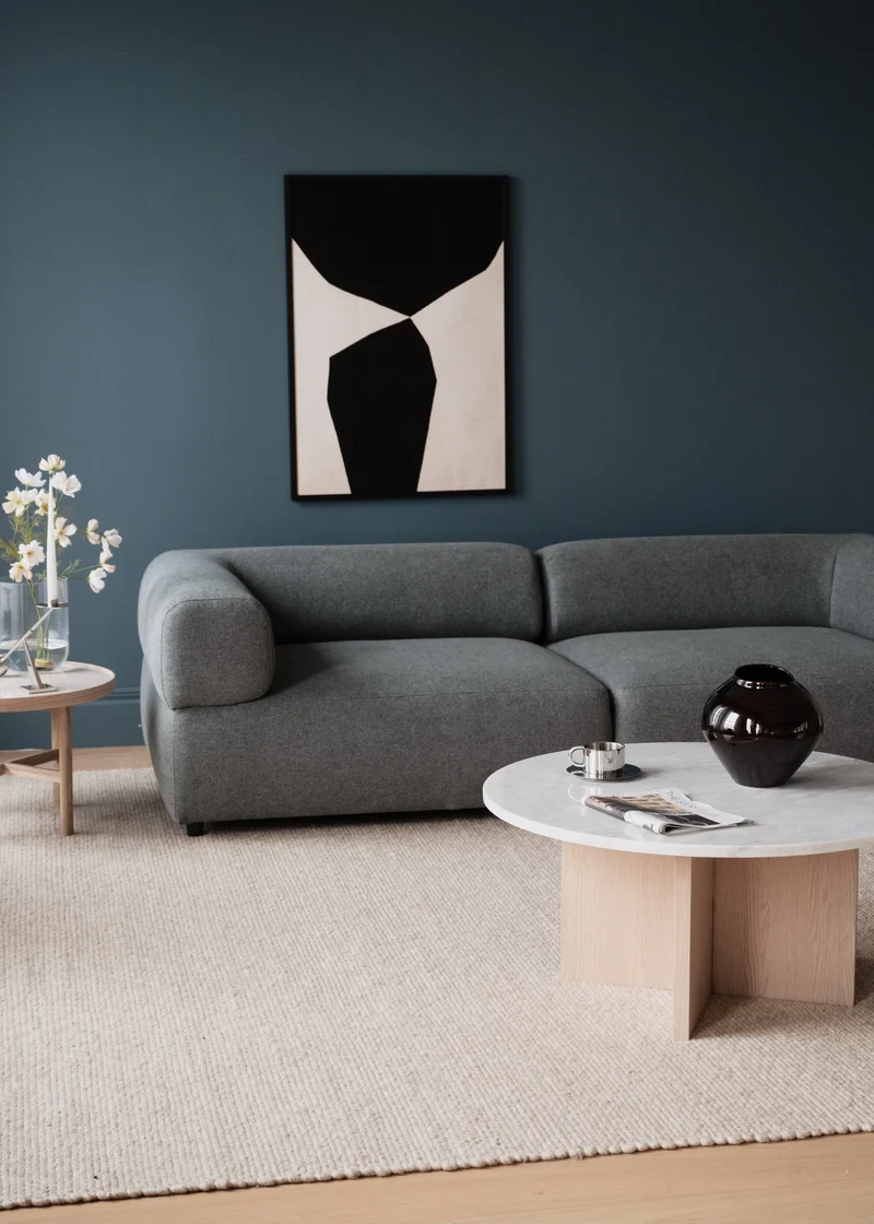 Lounge Sofa Nero 3-Sitzer, blau