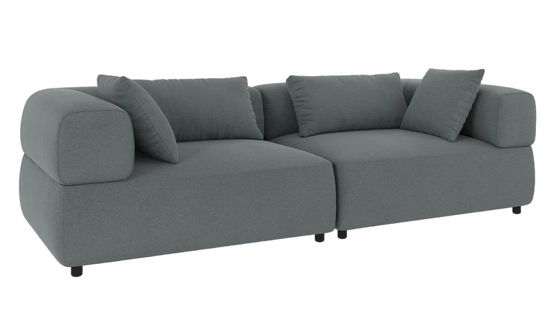 Lounge Sofa Nero 3-Sitzer, blau