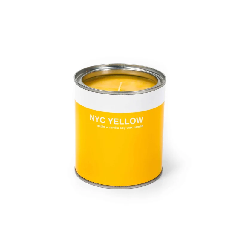 BOUGIE CANETTE JAUNE NEW YORK (POMME+VANILLE)