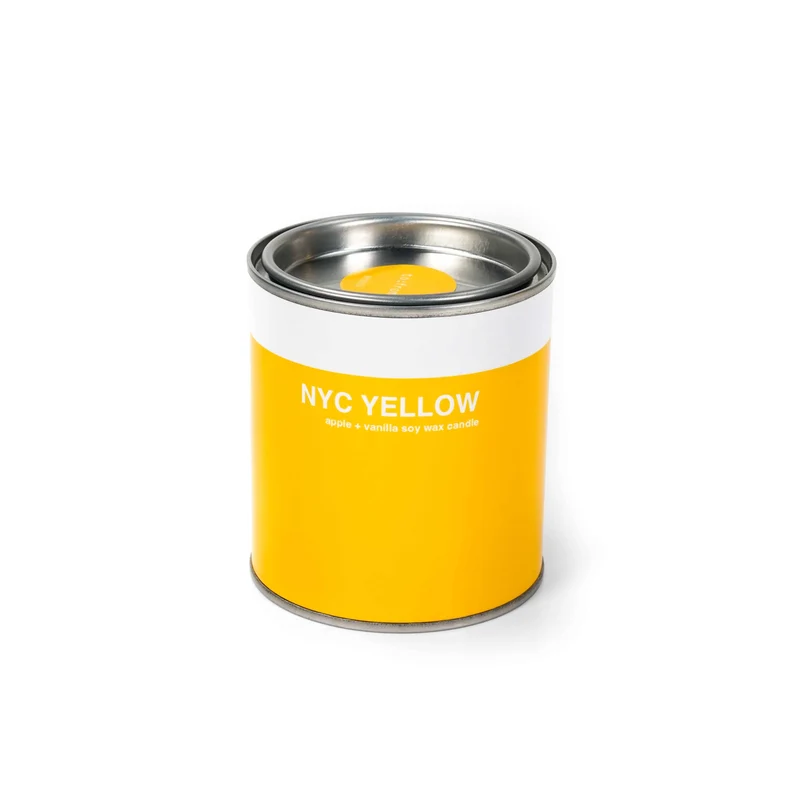 BOUGIE CANETTE JAUNE NEW YORK (POMME+VANILLE)