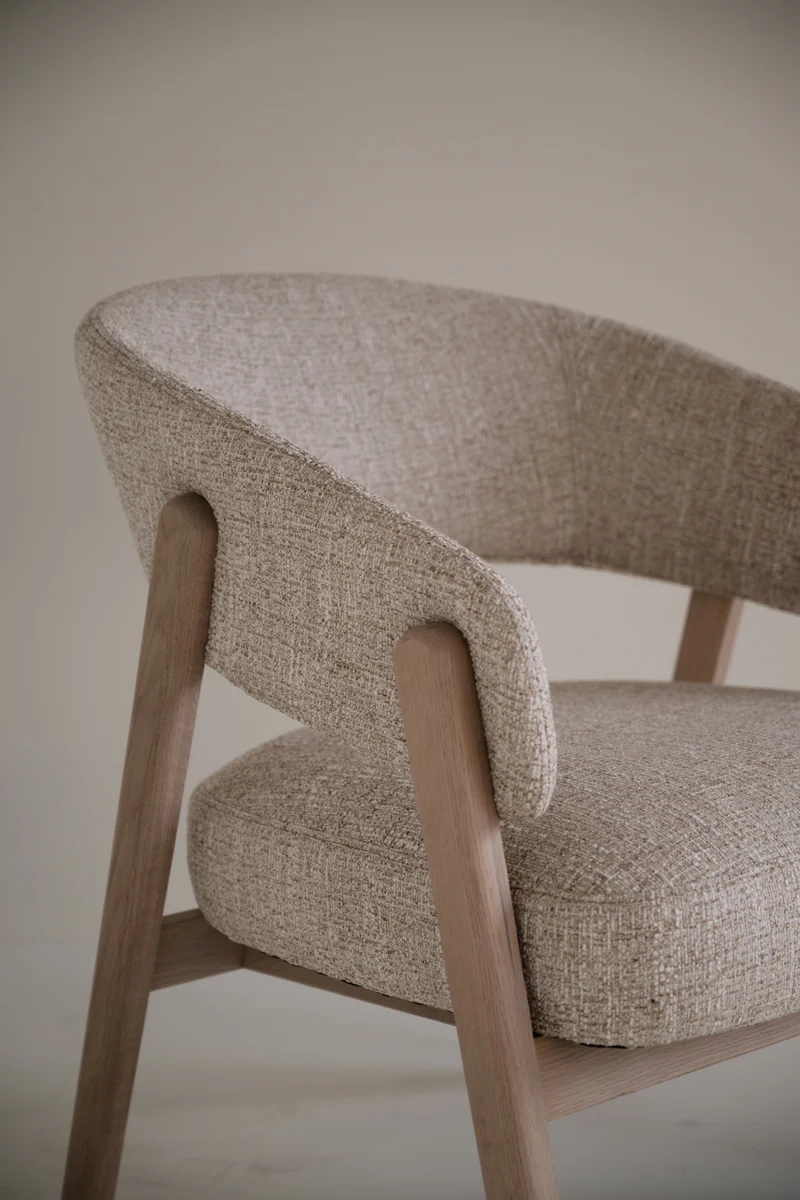 Loungechair Barn beige, Eiche hell