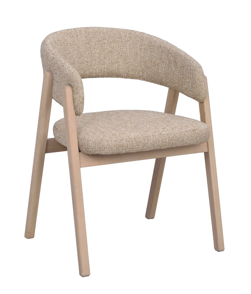 Polsterstuhl Barn beige, Eiche hell