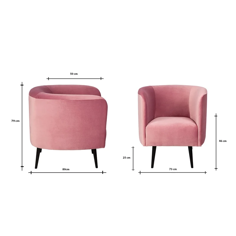 Samt-Sessel | Susann in Pink