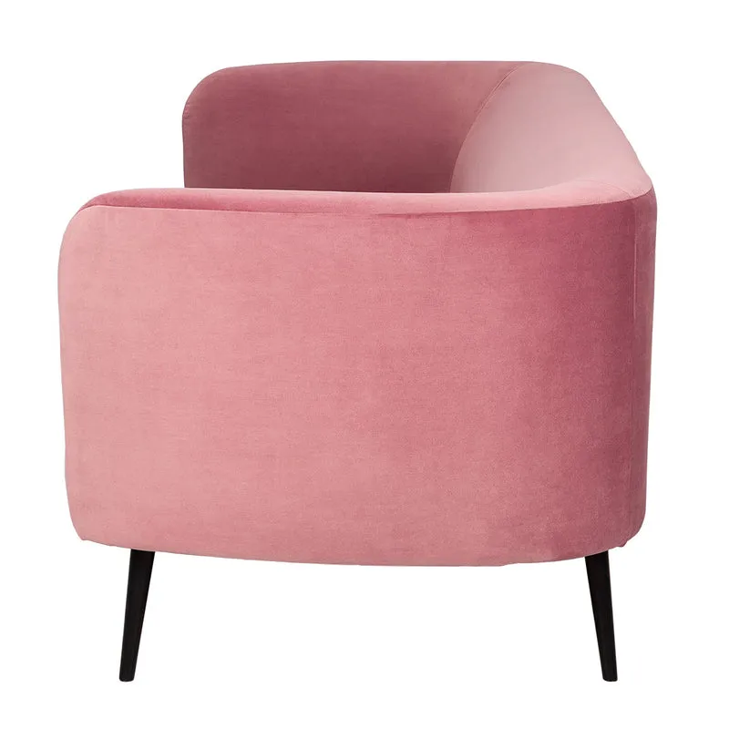Samt-Sofa | Susann (2-Sitzer) in Pink