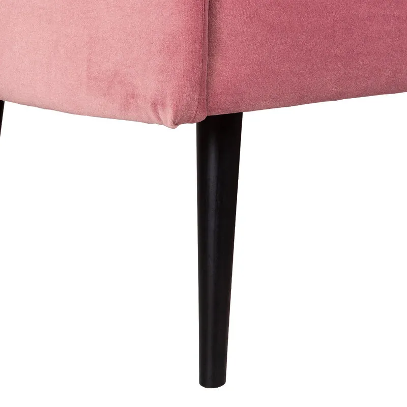 Samt-Sofa | Susann (2-Sitzer) in Pink