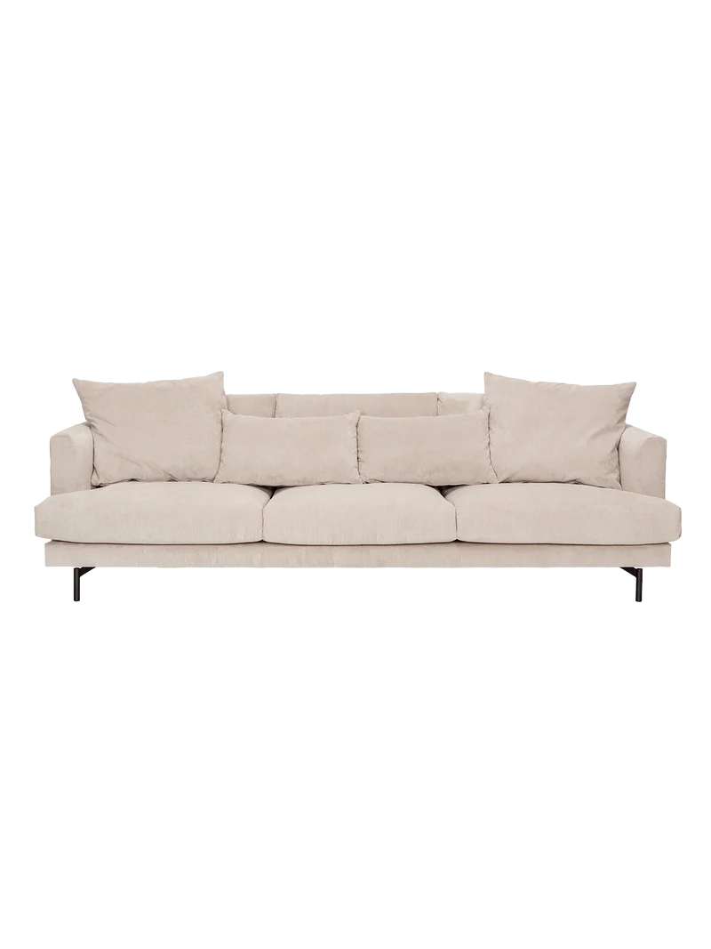 Cord-Sofa | Udo (3-Sitzer) in Beige