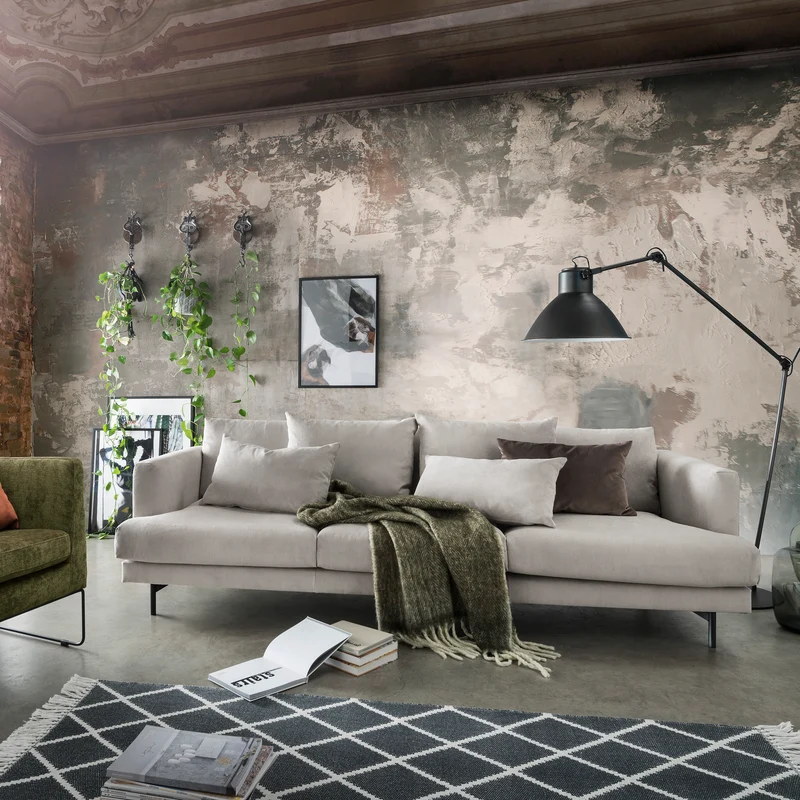 Cord-Sofa | Udo (3-Sitzer) in Beige
