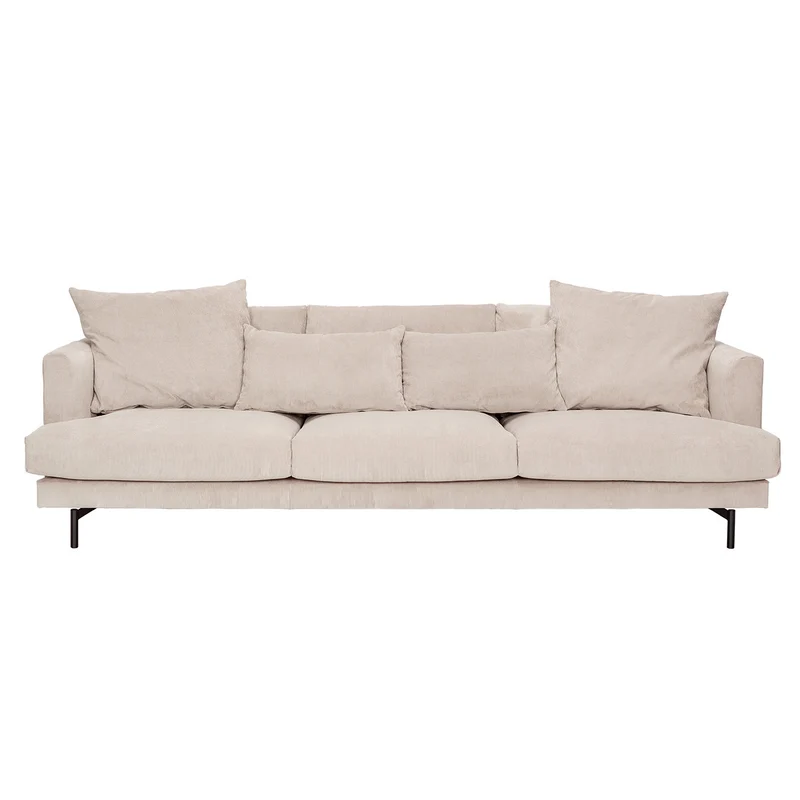 Cord-Sofa | Udo (3-Sitzer) in Beige