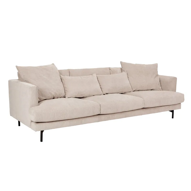 Cord-Sofa | Udo (3-Sitzer) in Beige
