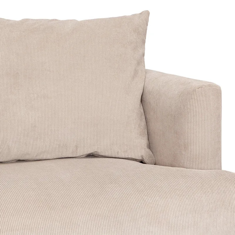 Cord-Sofa | Udo (3-Sitzer) in Beige