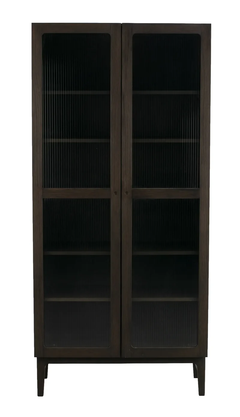 Vitrinenschrank H200cm, braun