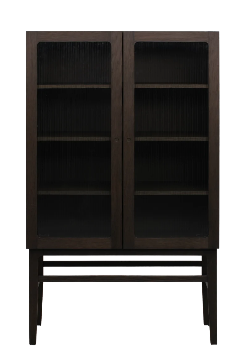 Vitrinenschrank H160cm, braun