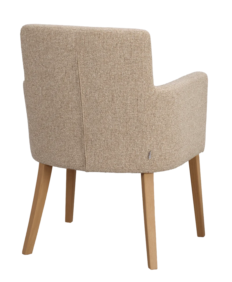 Polsterstuhl Hudson beige, Eiche geölt