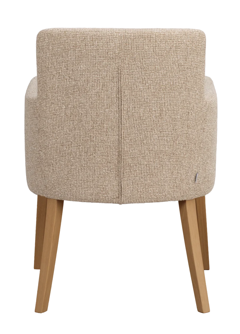 Polsterstuhl Hudson beige, Eiche geölt