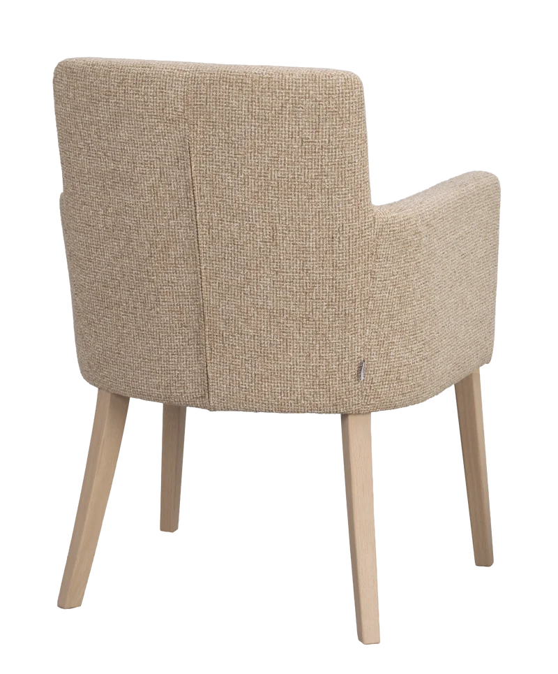 Polsterstuhl Hudson beige, Eiche hell