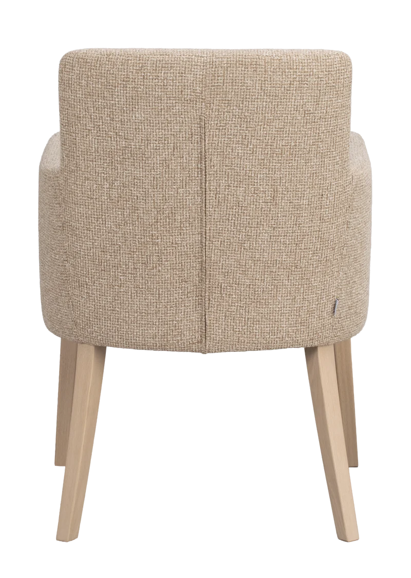 Polsterstuhl Hudson beige, Eiche hell