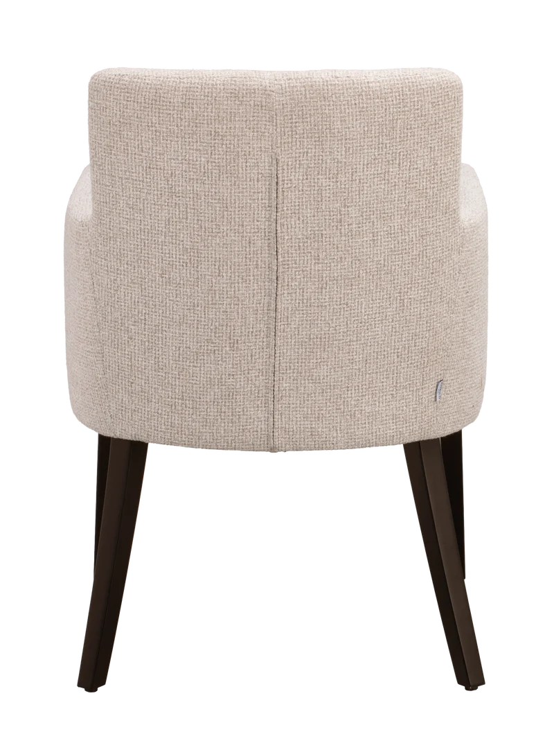Polsterstuhl Hudson hellbeige, Eiche braun