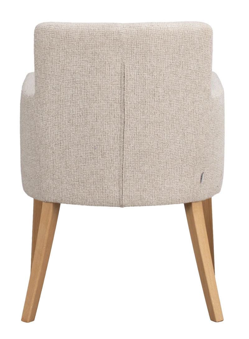 Polsterstuhl Hudson hellbeige, Eiche geölt