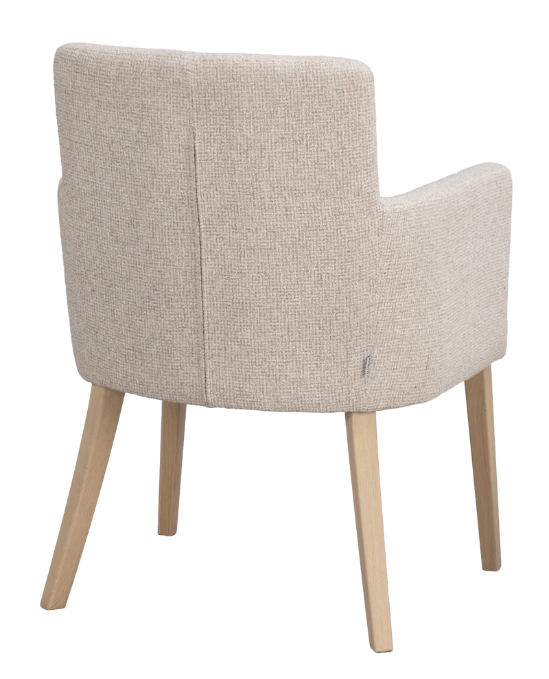Polsterstuhl Hudson hellbeige, Eiche hell