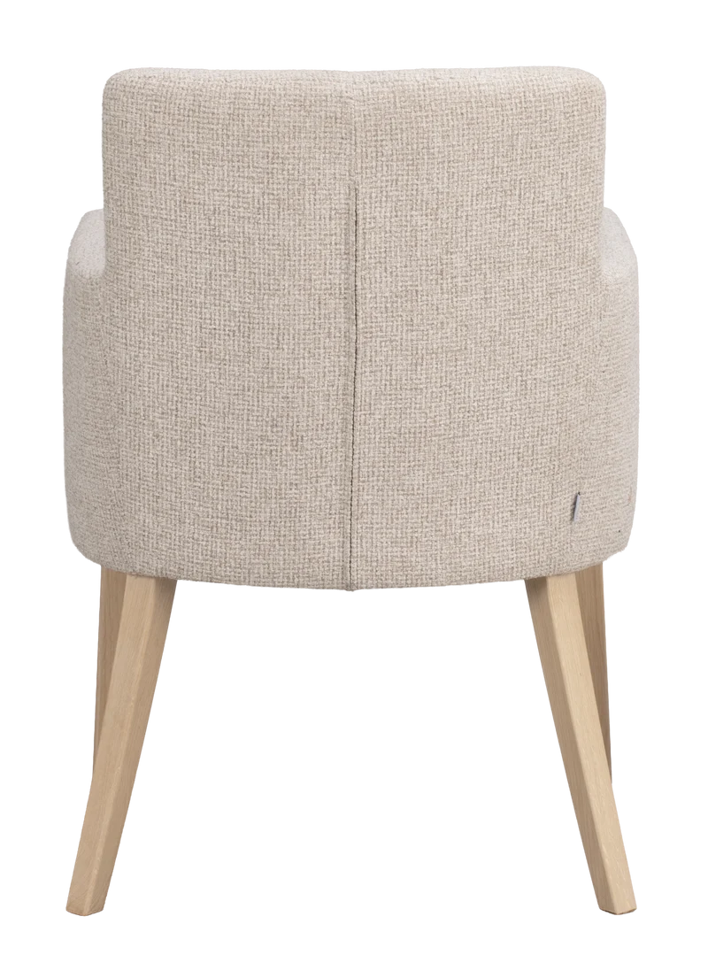 Polsterstuhl Hudson hellbeige, Eiche hell