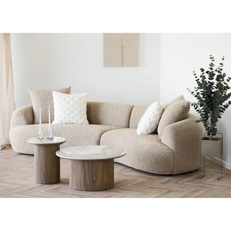 Couchtisch mit Keramikplatte, ø45cm