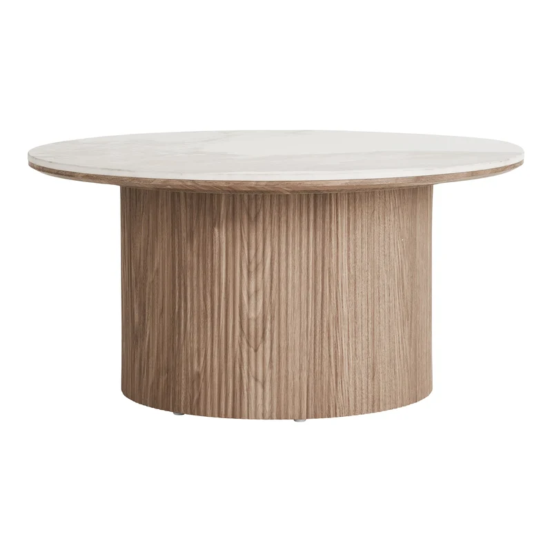 Couchtisch mit Keramikplatte, ø80cm