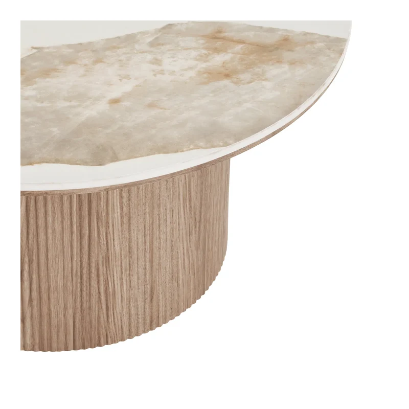 Couchtisch mit Keramikplatte, ø80cm