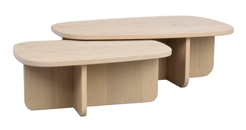 Coffeetable oval 120x70cm, Eiche hell