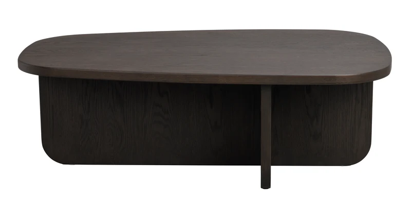 Coffeetable oval 120x70cm, Eiche braun