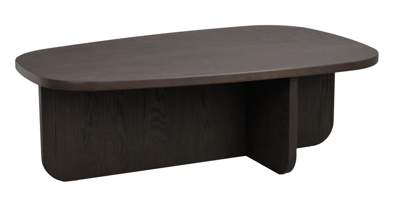 Coffeetable oval 120x70cm, Eiche braun