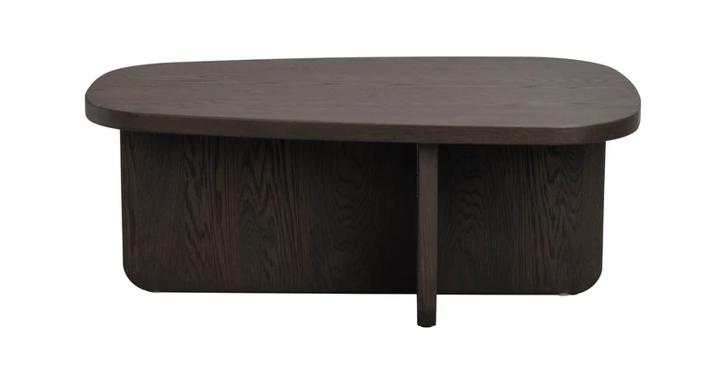 Coffeetable oval 90x60cm, Eiche braun