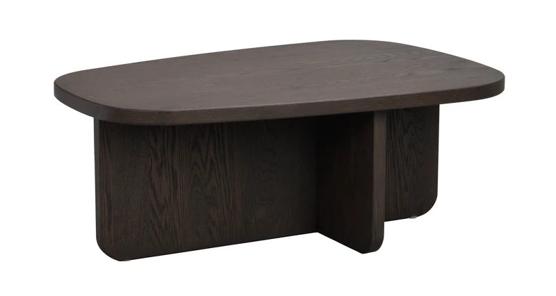 Coffeetable oval 90x60cm, Eiche braun