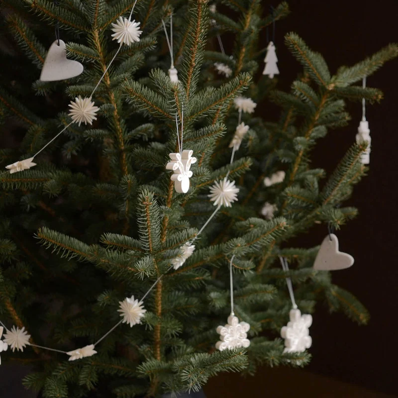 Baumschmuck Girlande, weiß