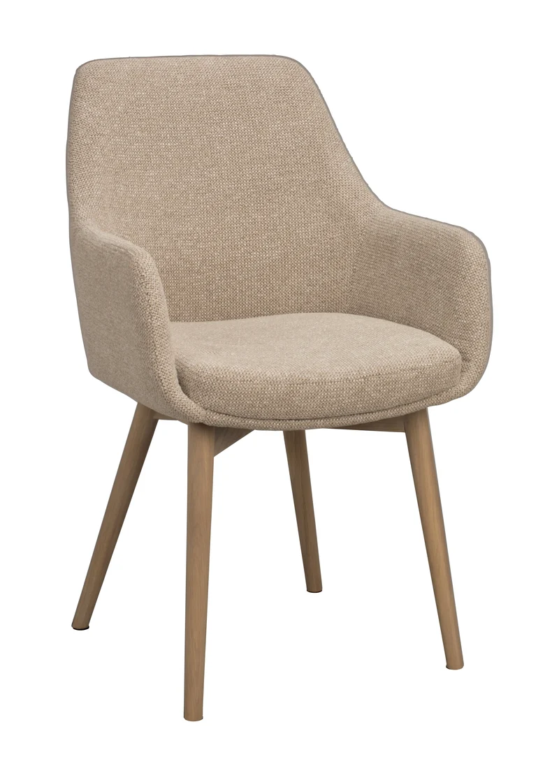 Polsterstuhl Anthea beige, Eiche hell