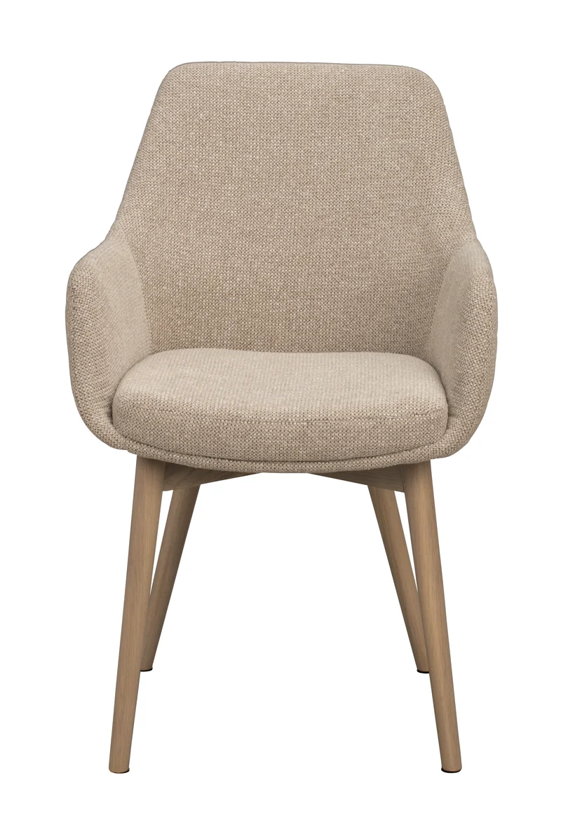 Polsterstuhl Anthea beige, Eiche hell