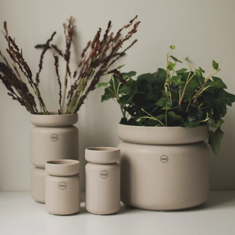 Keramikvase Neck H12cm, beige