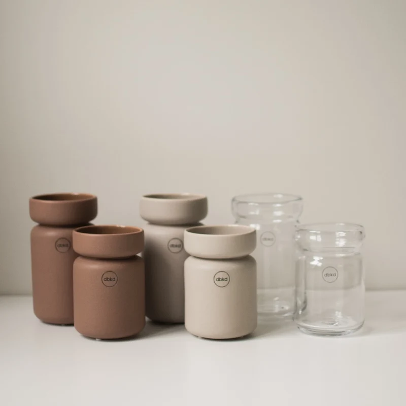 Keramikvase Neck H12cm, beige