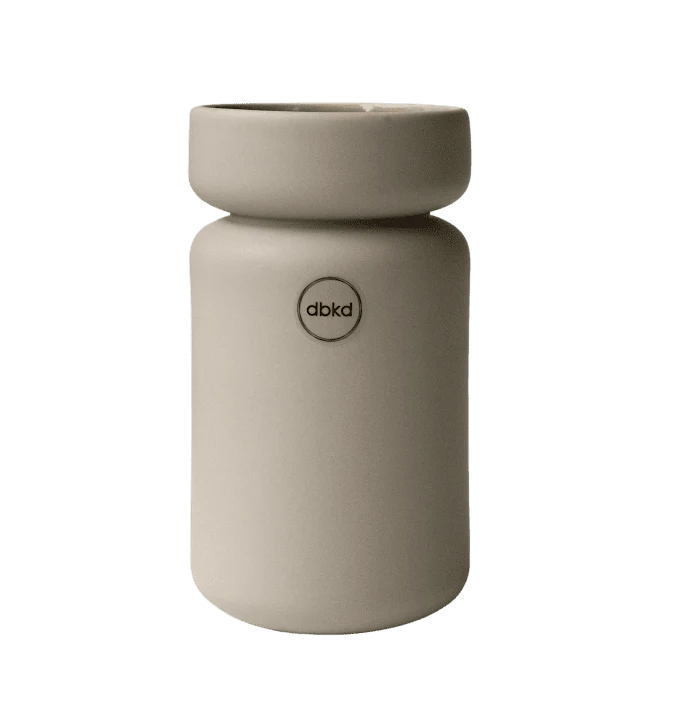Keramikvase Neck H15cm, beige