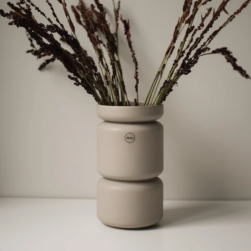 Keramikvase Neck H22,5cm, beige
