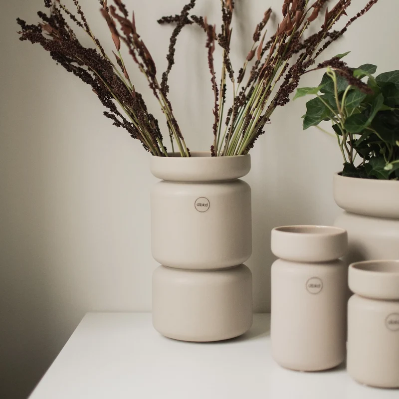Keramikvase Neck H22,5cm, beige