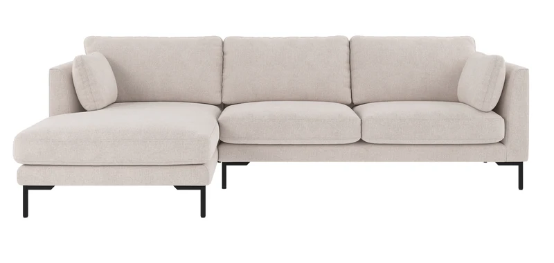 Ecksofa Corwin 3-Sitzer, hell-beige