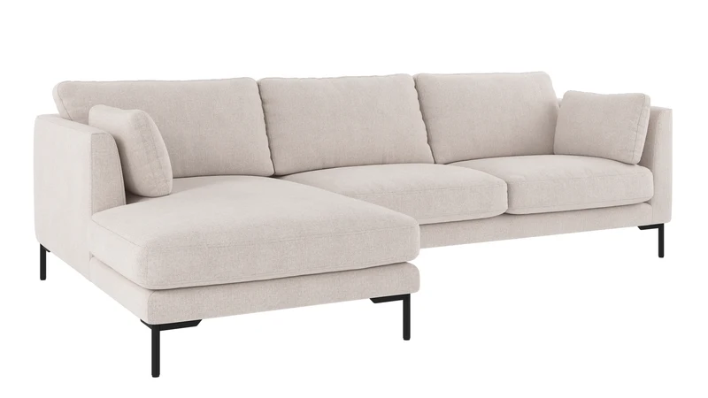 Ecksofa Corwin 3-Sitzer, hell-beige