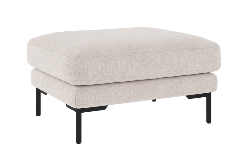 Loungehocker Corwin, hell-beige