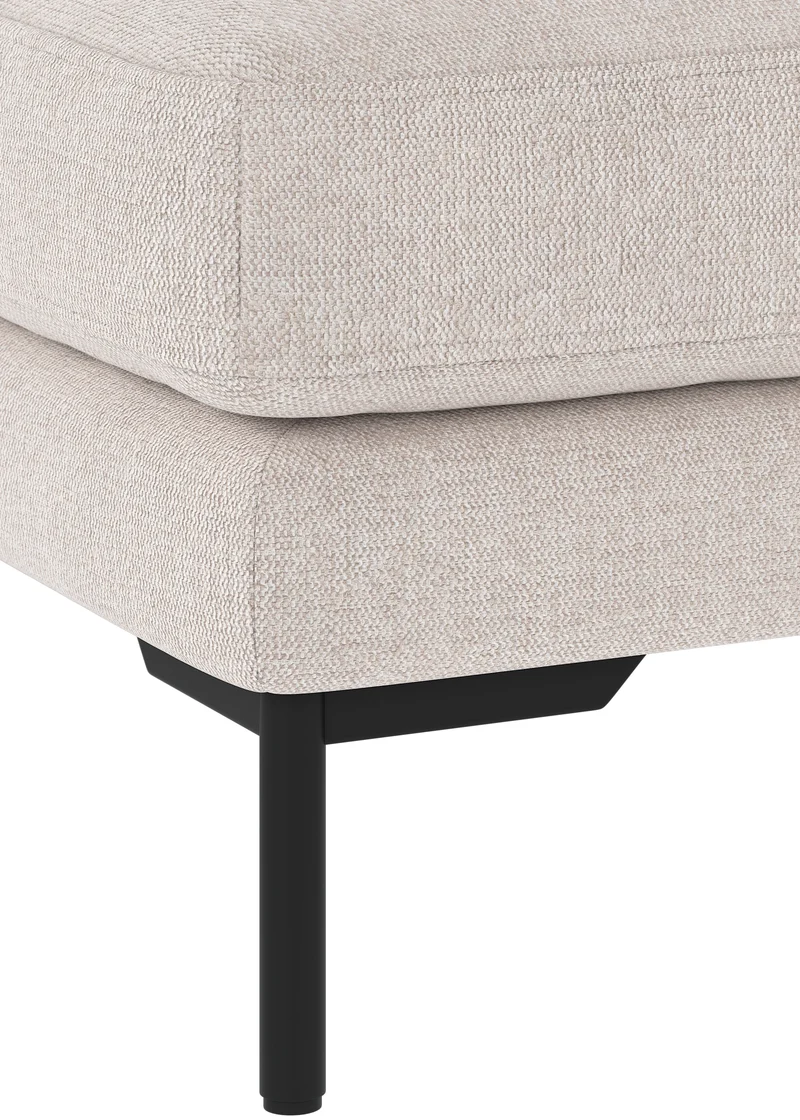Loungehocker Corwin, hell-beige