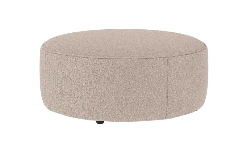 Loungehocker Chana ø90cm, hellbeige