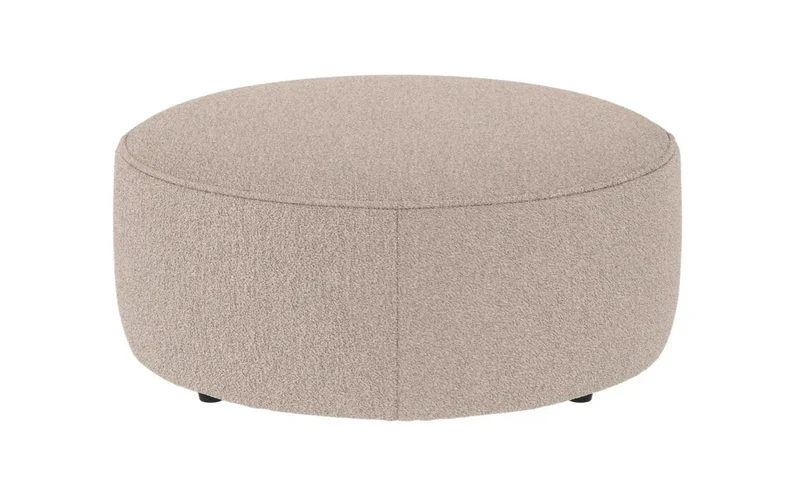 Loungehocker Chana ø90cm, hellbeige