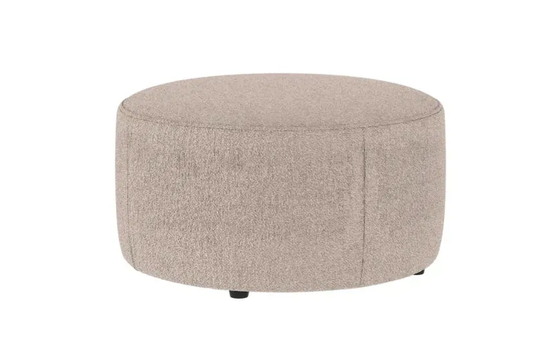 Loungehocker Chana ø70cm, hellbeige
