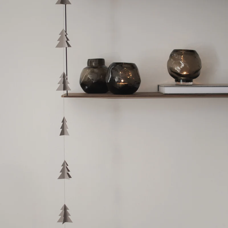 Baumschmuck Girlande, taupe